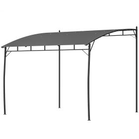 Outsunny 10' x 10' Outdoor Pergola Gazebo, Garden Sun Shade Shelter with Metal Frame for Porch, Patio, Deck, Backyard, Gray