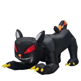 6.5 FT Halloween Inflatables Animated Black Cat with Shakable Head