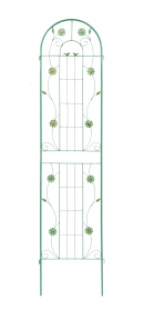 2 Pack Metal Garden Trellis 86.7" x 19.7" Rustproof Trellis for Climbing Plants Outdoor Flower Support Green