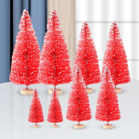 8 Pieces Mini Artificial Christmas Trees For Fairy Garden DIY Christmas Crafts (Option: 8Pieces)