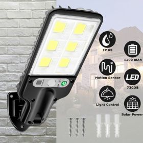 LED Solar Motion Sensor Light Bright Garden Outdoor Street Wall, Solar Wall, Outdoor Road Lamp For Garden (Color: Black)