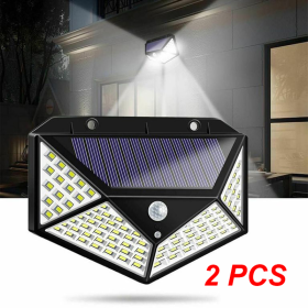 Solar Outdoor Waterproof - Flood Lights With Motion Sensor, LED for Patios (Option: 2PCS)