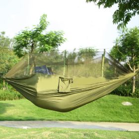 Portable Double Hammock with Net (Color: as picture)